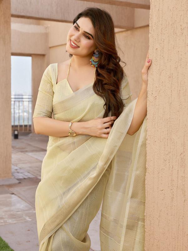Dazira Soft Tissue Linen silk catalog surat sarees