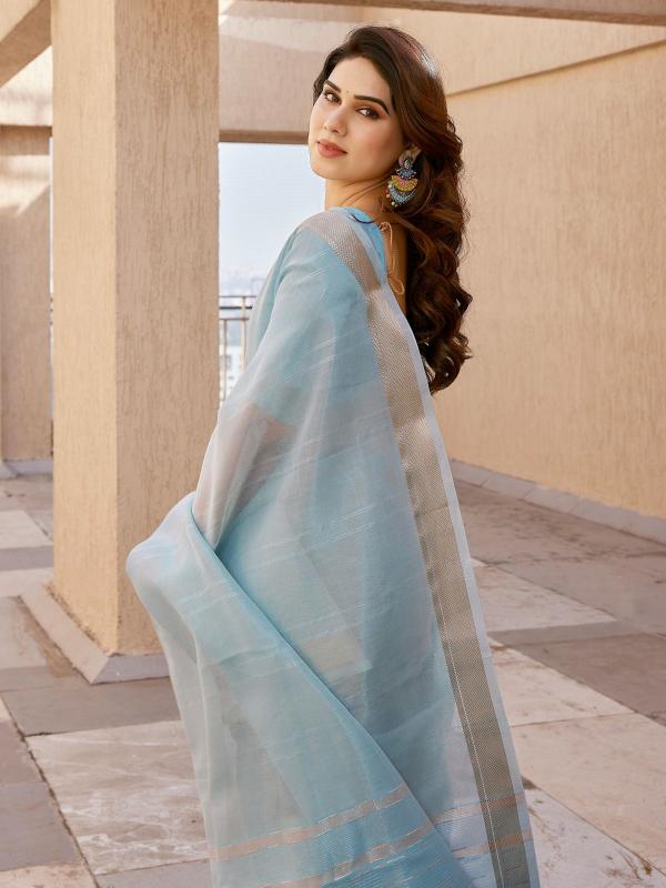 Dazira Soft Tissue Linen silk catalog surat sarees