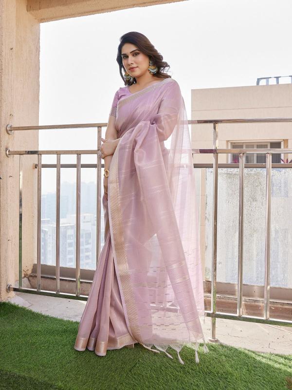 Dazira Soft Tissue Linen silk catalog surat sarees