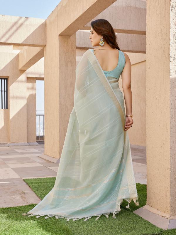 Dazira Soft Tissue Linen silk catalog surat sarees