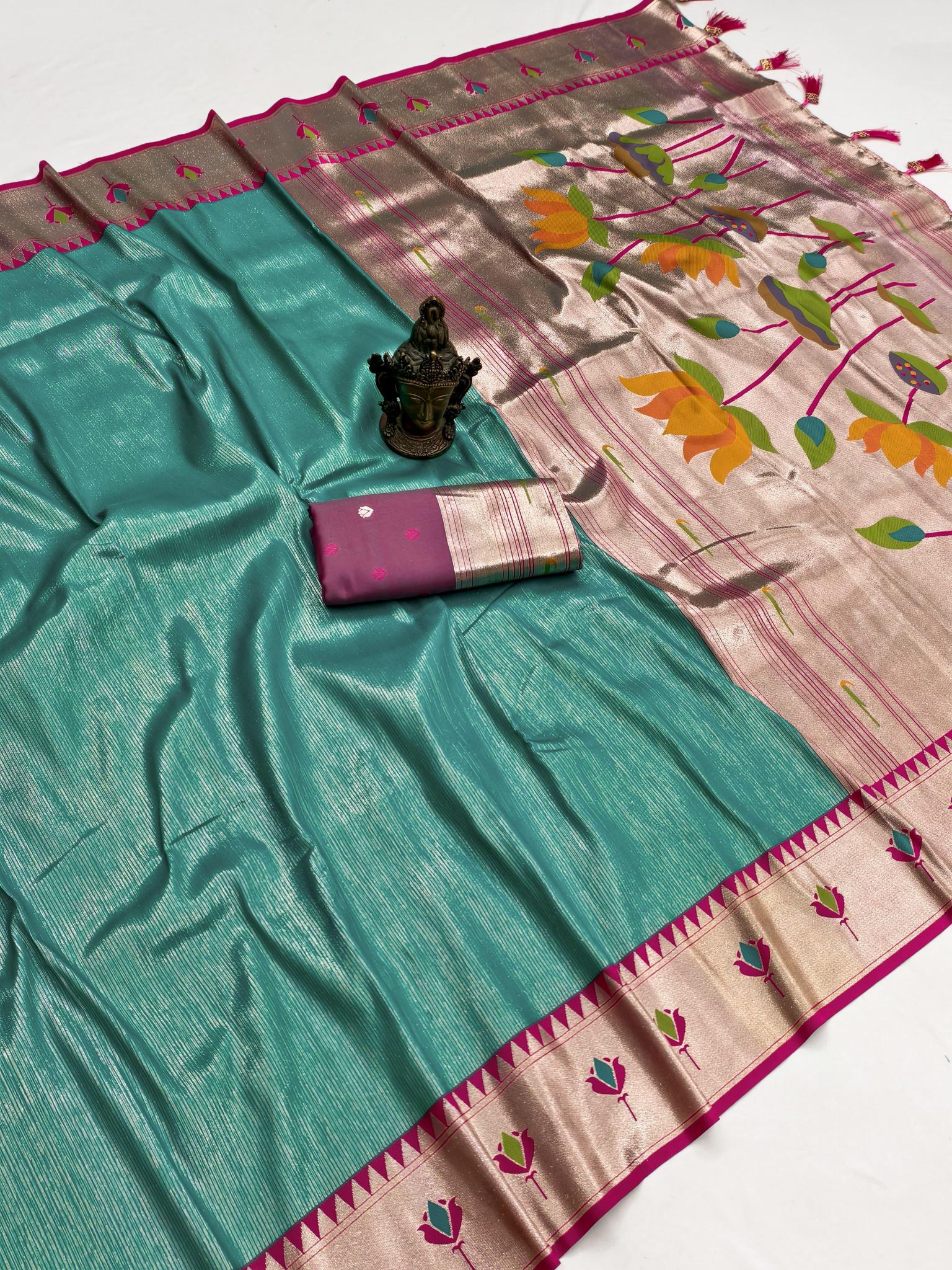 Dazira Tissue Lotus catalog wholesale sarees catalogue online