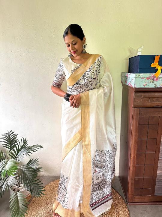 Dazira W - 347 catalog linen saree manufacturers in surat