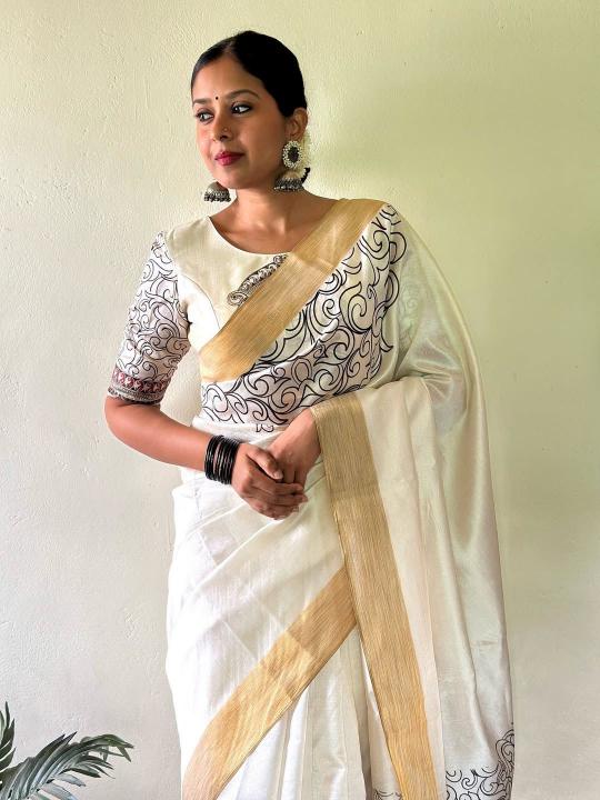 Dazira W - 347 catalog linen saree manufacturers in surat