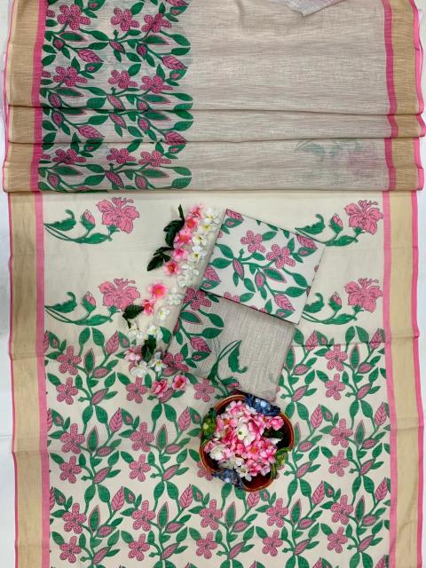 Dazira W - 348 catalog linen sarees wholesale in surat