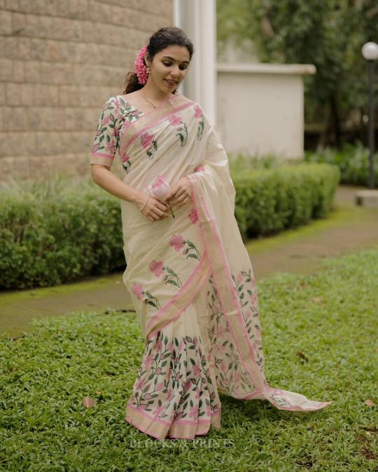 Dazira W - 348 catalog linen sarees wholesale in surat
