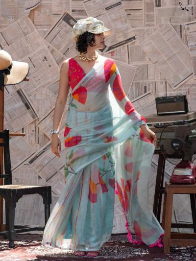 Dazira W - 356 catalog ajmera fashion saree manufacturers exporters wholesalers surat
