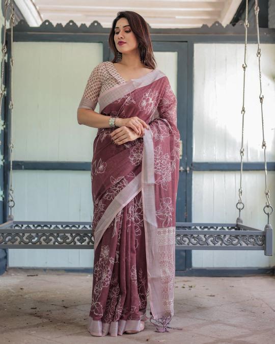 Dazira W - 360 catalog linen sarees wholesale surat