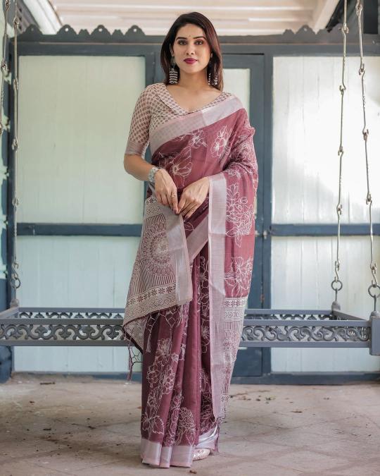 Dazira W - 360 catalog linen sarees wholesale surat