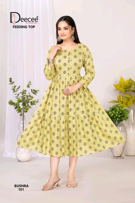 Deecee Bushra catalog maternity kurtis wholesale