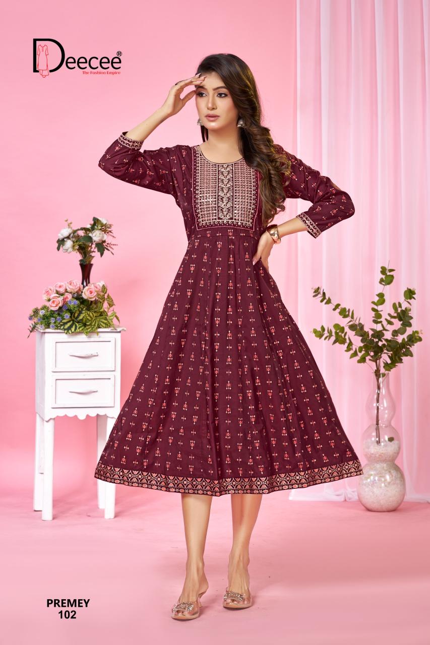 Deecee Premey catalog anarkali kurtis wholesale in chennai