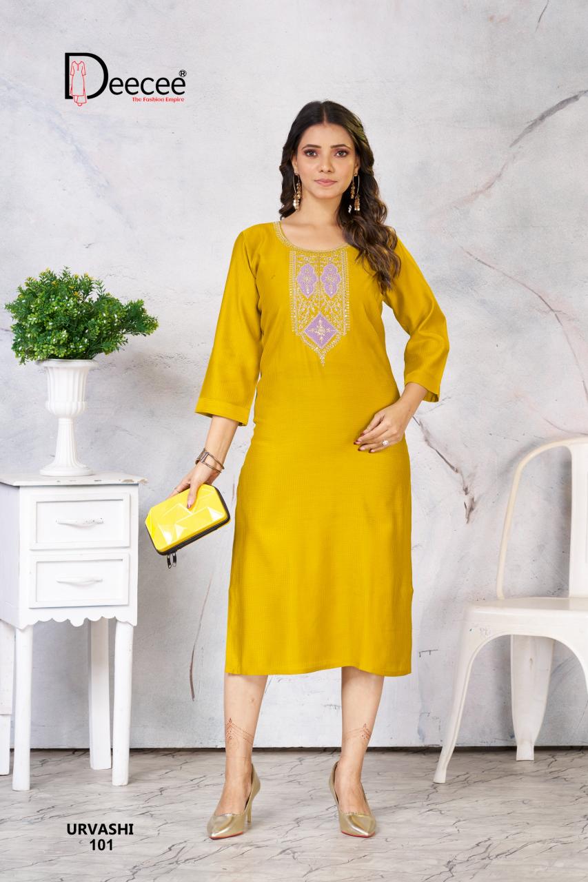Deecee Urvashi catalog designer kurti wholesale market in delhi