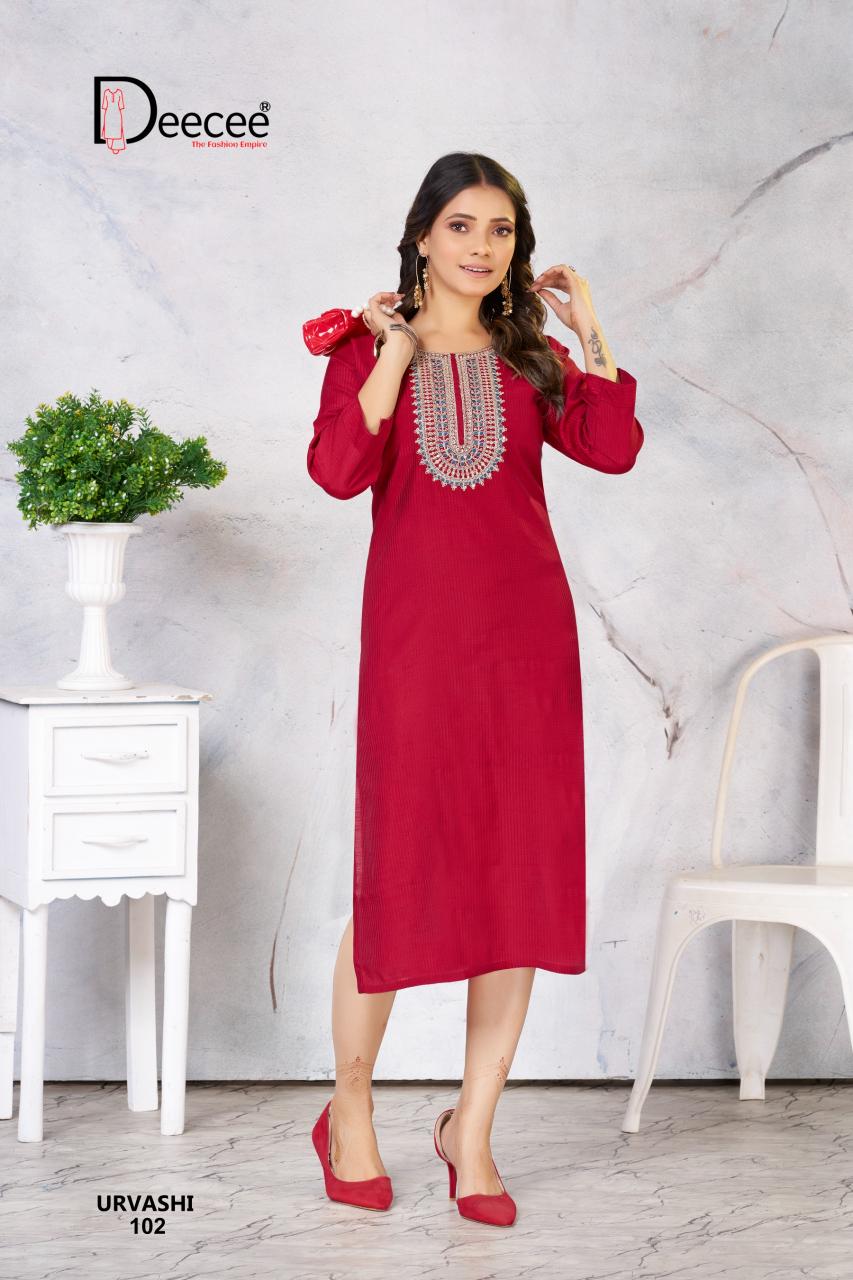 Deecee Urvashi catalog designer kurti wholesale market in delhi