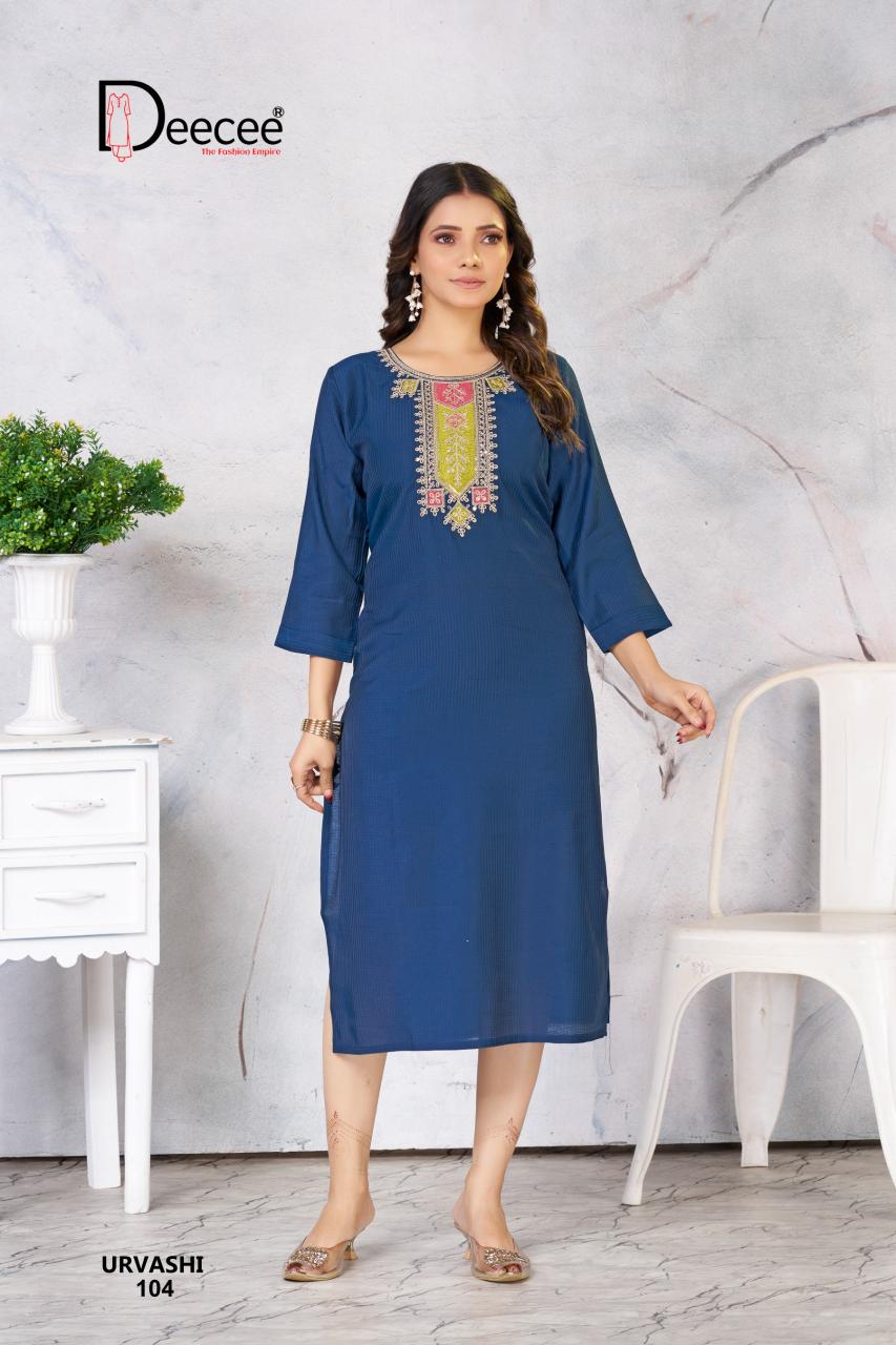 Deecee Urvashi catalog designer kurti wholesale market in delhi