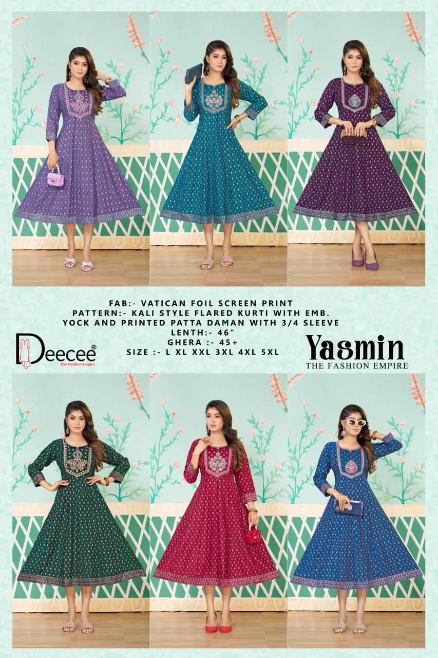 Deecee Yasmin catalog designer kurti wholesaler in kolkata