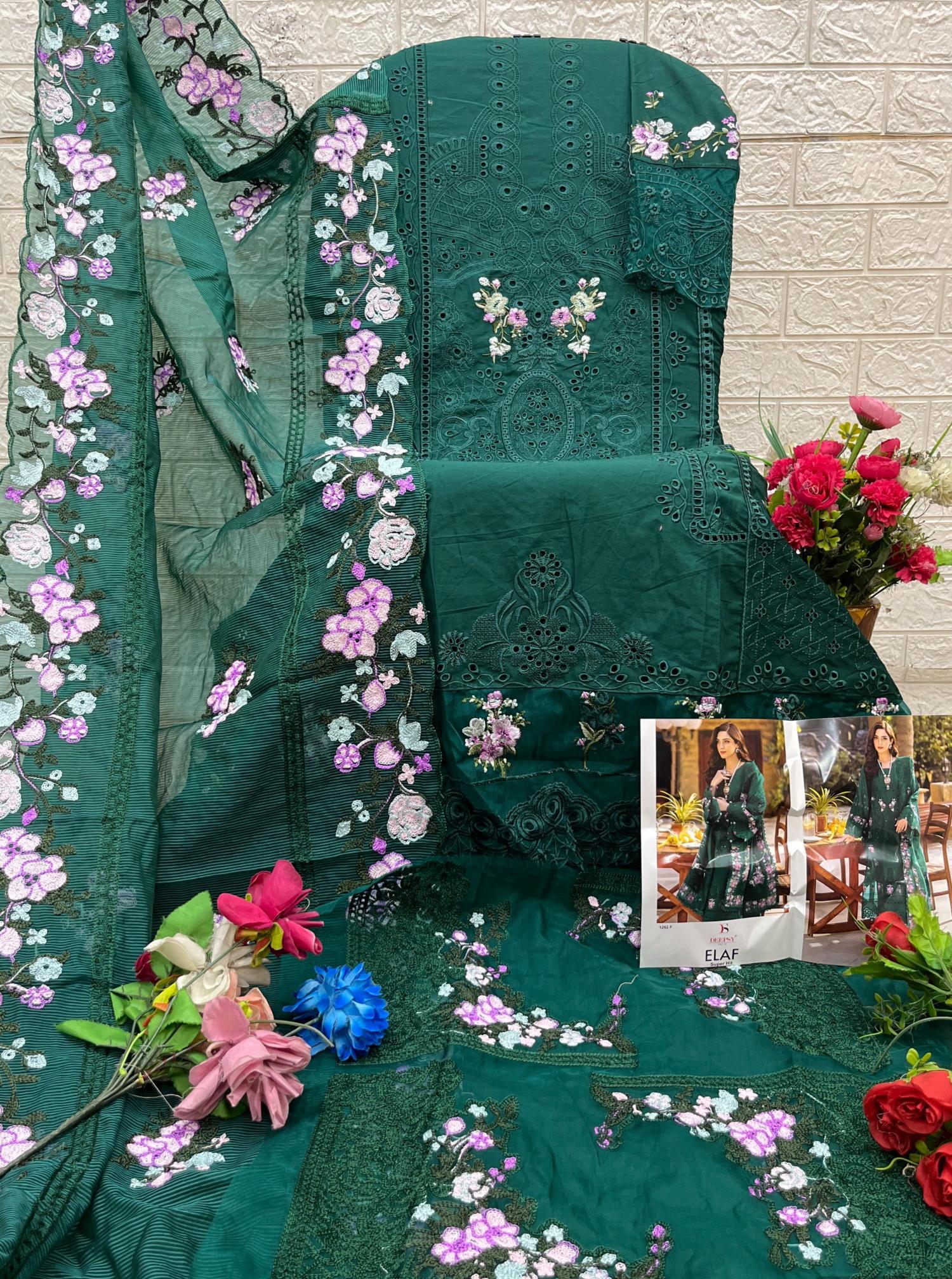 Deepsy Elaf Super Hit 1262 EFGH catalog pakistani suits wholesale in delhi