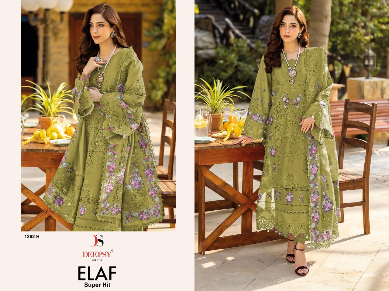 Deepsy Elaf Super Hit 1262 EFGH catalog pakistani suits wholesale in delhi