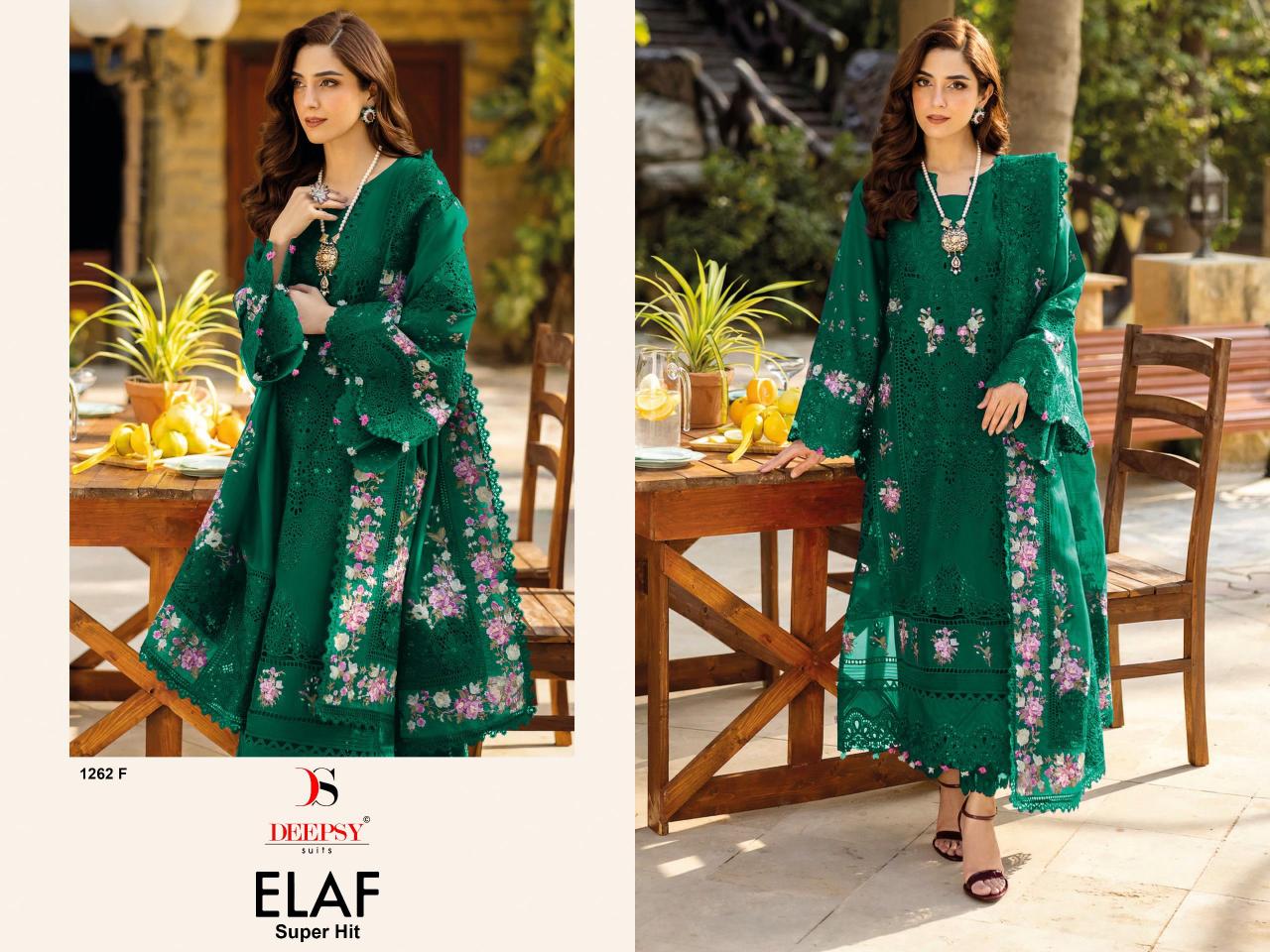 Deepsy Elaf Super Hit 1262 EFGH catalog pakistani suits wholesale in delhi