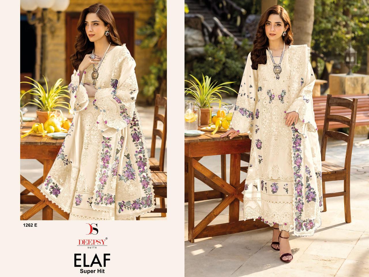 Deepsy Elaf Super Hit 1262 EFGH catalog pakistani suits wholesale in delhi