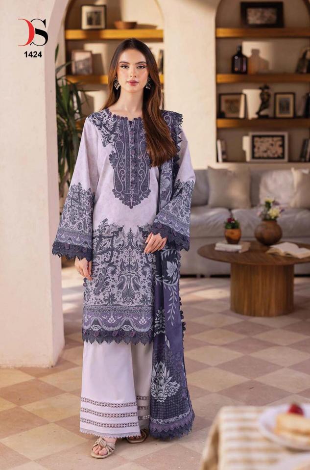 Deepsy Jade Bliss Lawn 25 Vol 3 catalog Chiffon Dupatta pakistani suits wholesaler