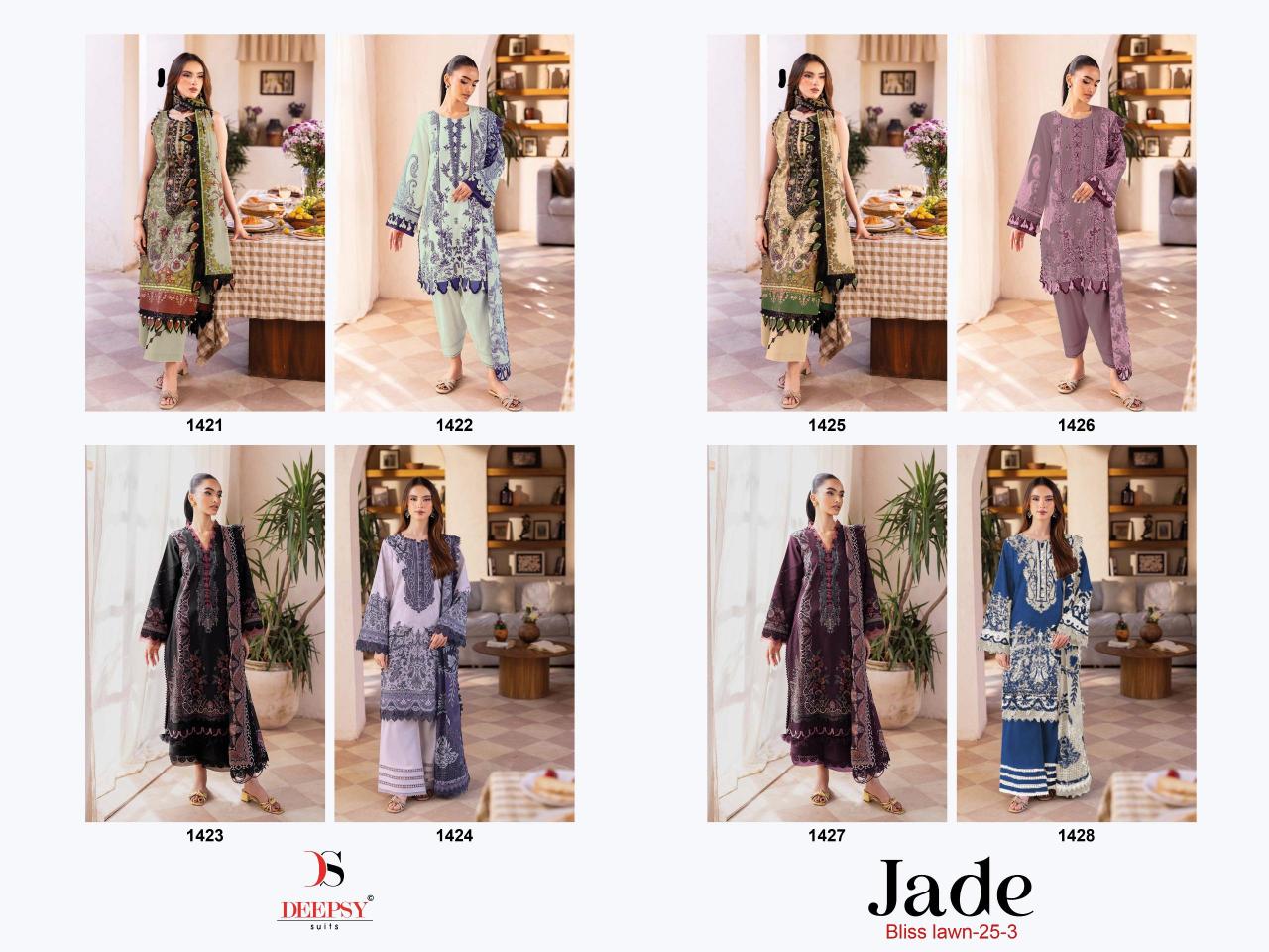 Deepsy Jade Bliss Lawn 25 Vol 3 catalog Cotton Dupatta wholesale pakistani suits uk