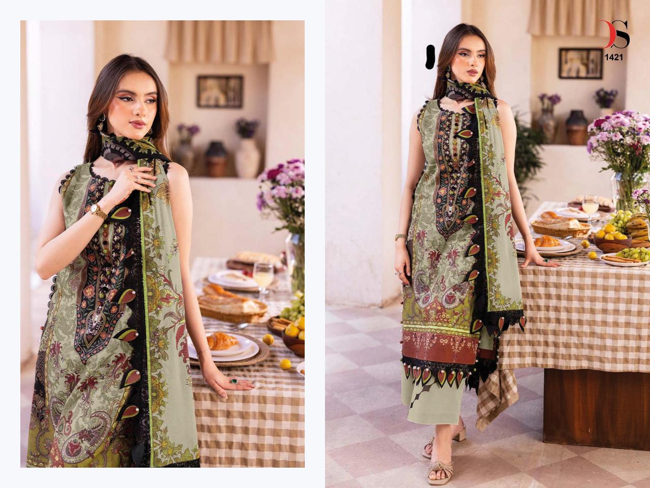 Deepsy Jade Bliss Lawn 25 Vol 3 catalog Cotton Dupatta wholesale pakistani suits uk