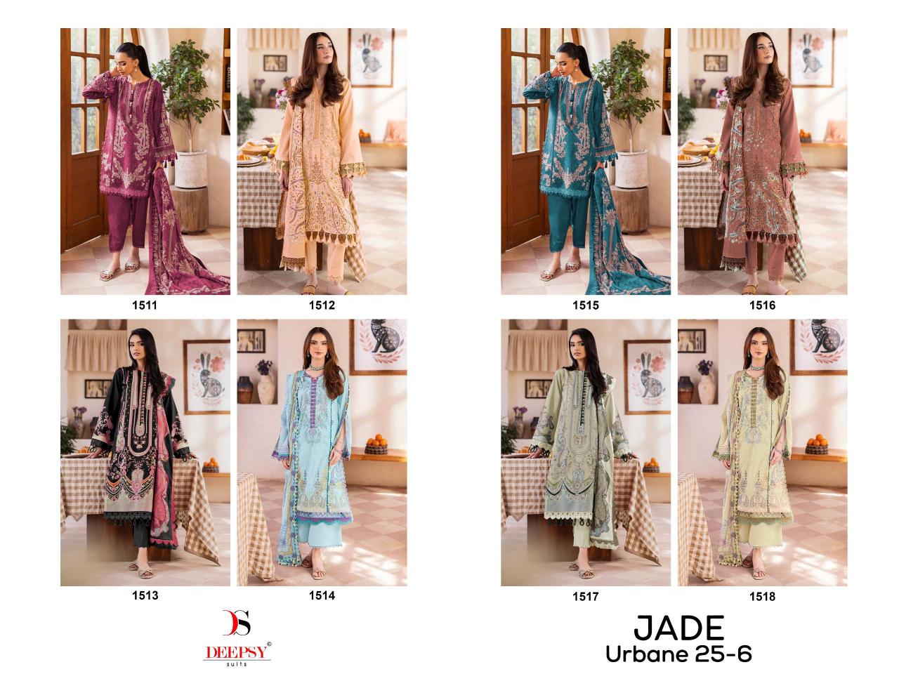 Deepsy Jade Urban 25 Vol 6 catalog Cotton Dupatta wholesale pakistani suit