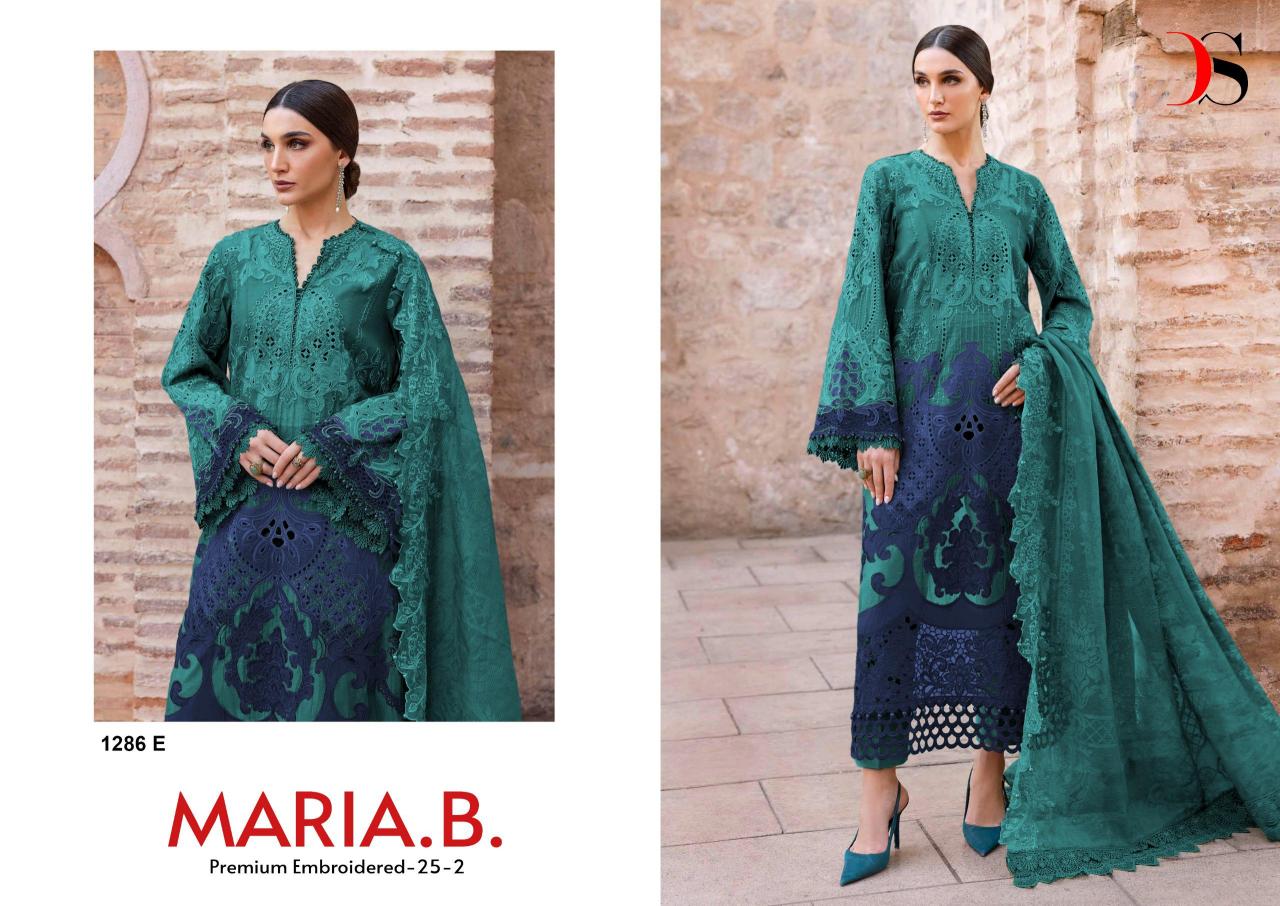 Deepsy Maria B Premium Embroidered 25 vol 2 D 1286 EFH catalog Cotton Duppatta pakistani suits wholesalers in mumbai