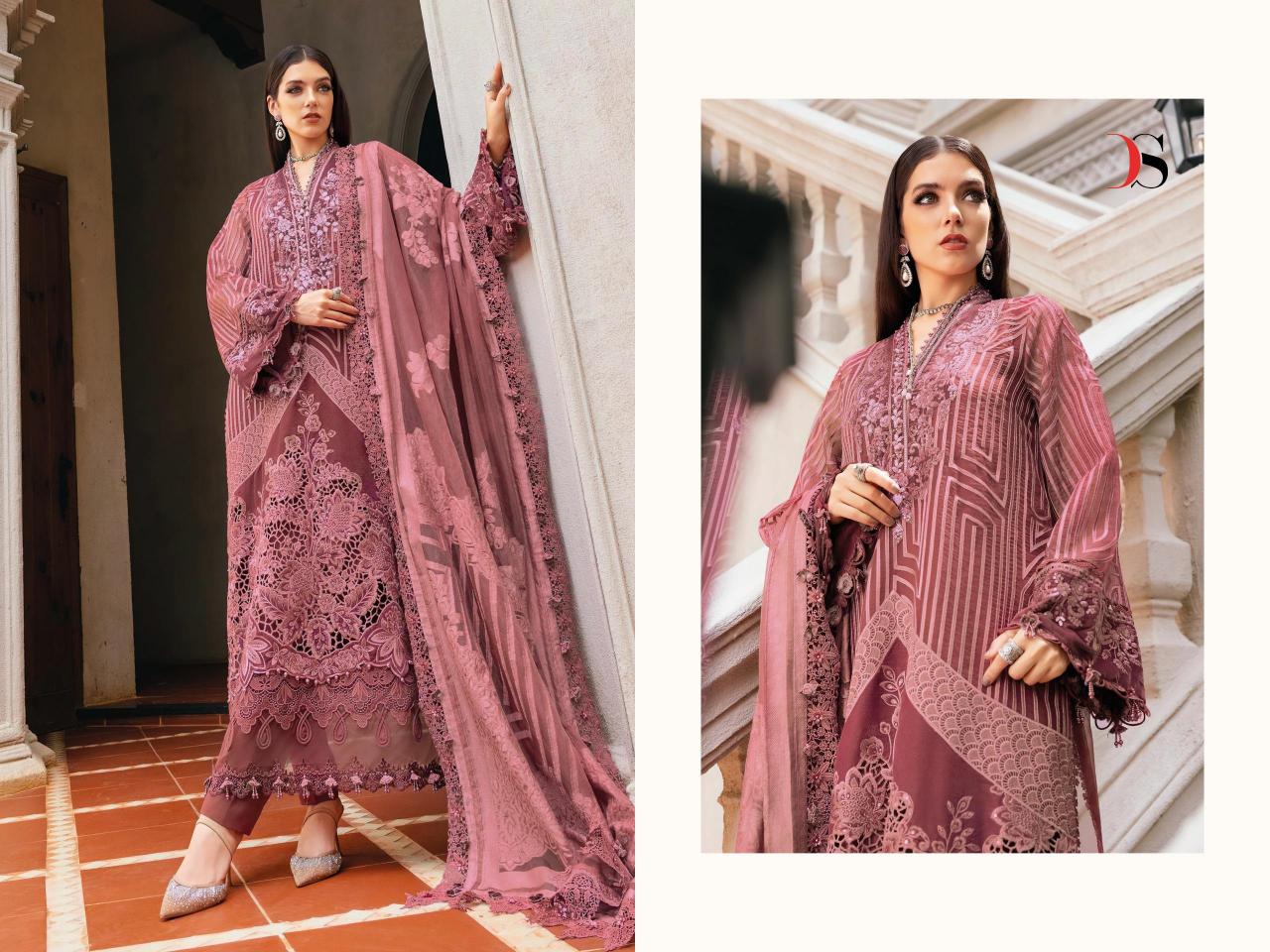 Deepsy MARIAB Luxe 25 catalog Chiffon Dupatta wholesale pakistani suits in pakistan