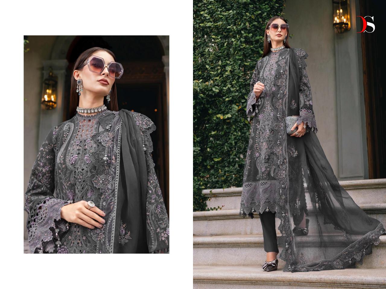 Deepsy MARIAB Luxe 25 catalog Chiffon Dupatta wholesale pakistani suits in pakistan