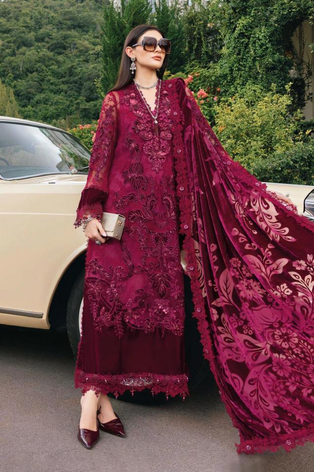 Deepsy Mariab Luxe 25 vol 2 catalog Chiffon Dupatta wholesale pakistani suits in sharjah