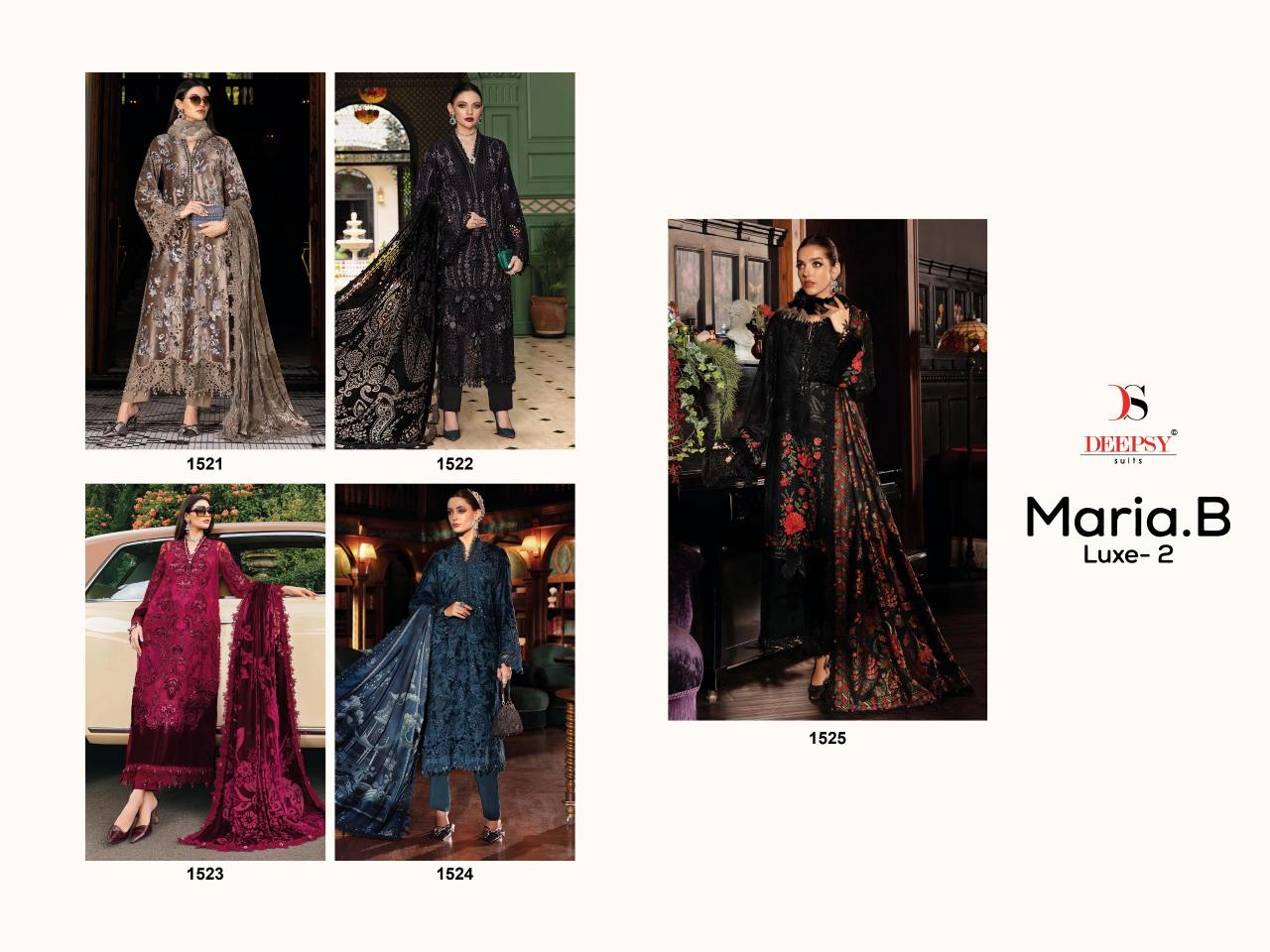 Deepsy Mariab Luxe 25 vol 2 catalog Cotton Dupatta wholesale pakistani suits in mumbai