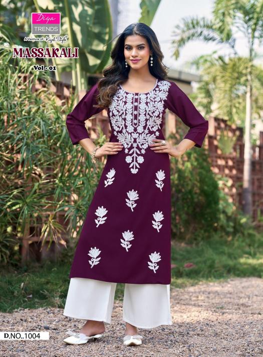 Diya Trends Massakali Vol 1 catalog readymade kurti wholesale market in surat