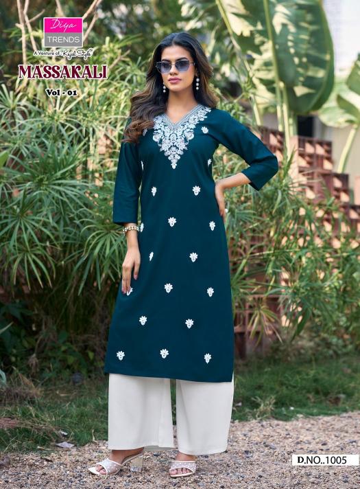 Diya Trends Massakali Vol 1 catalog readymade kurti wholesale market in surat