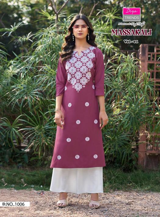 Diya Trends Massakali Vol 1 catalog readymade kurti wholesale market in surat