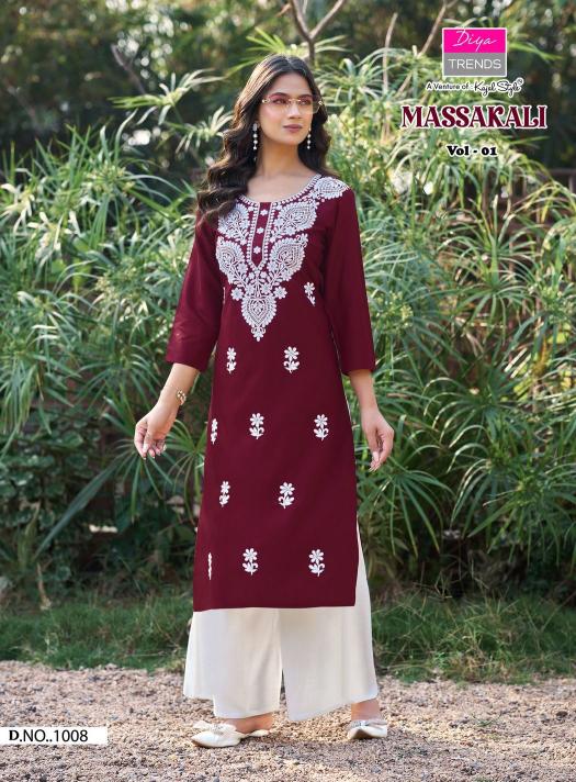 Diya Trends Massakali Vol 1 catalog readymade kurti wholesale market in surat