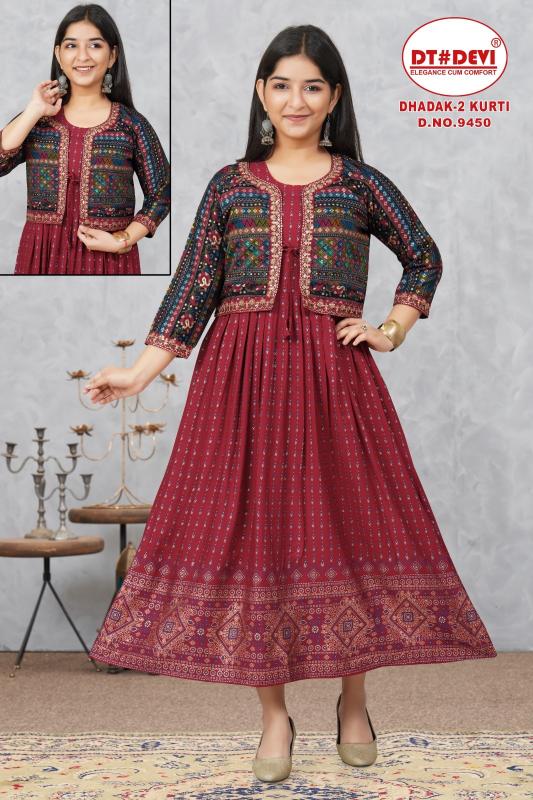 Dt Devi Dhadak vol 2 9450 catalog ethnic wear for kids wholesale