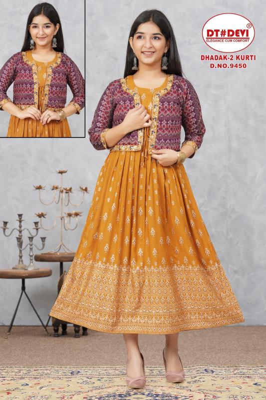 Dt Devi Dhadak vol 2 9450 catalog ethnic wear for kids wholesale
