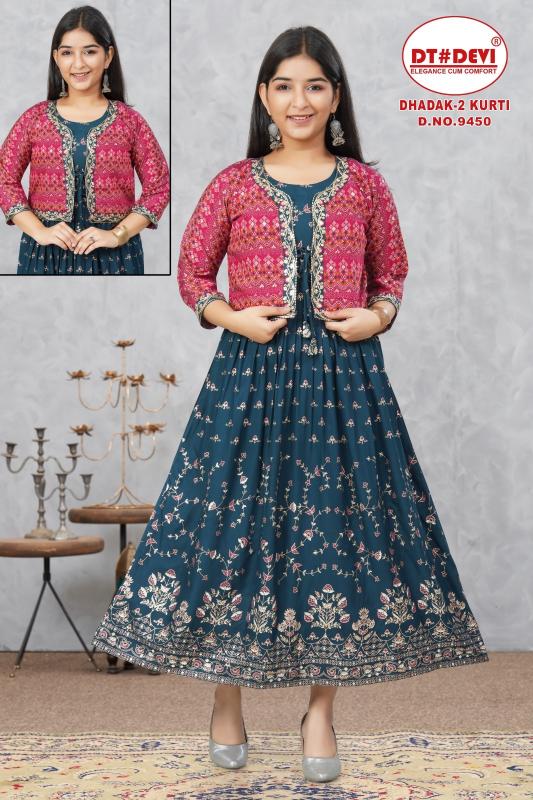 Dt Devi Dhadak vol 2 9450 catalog ethnic wear for kids wholesale