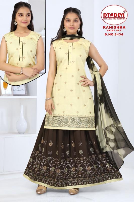 Dt Devi Kanishka 8434 catalog kanpur kids wear wholesaler