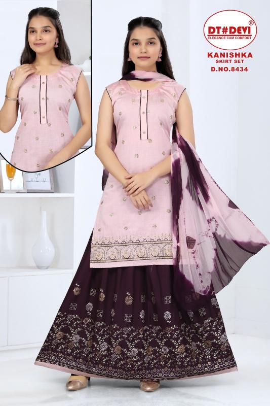 Dt Devi Kanishka 8434 catalog kanpur kids wear wholesaler