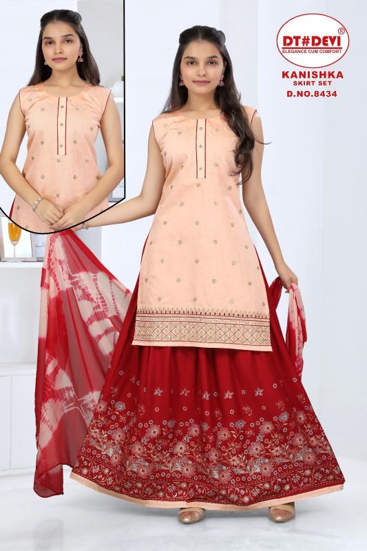 Dt Devi Kanishka 8434 catalog kanpur kids wear wholesaler