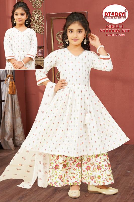 Dt Devi Kinju 9522 catalog clothes wholesale kids wear lidhiana