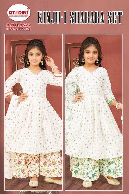 Dt Devi Kinju 9522 catalog clothes wholesale kids wear lidhiana