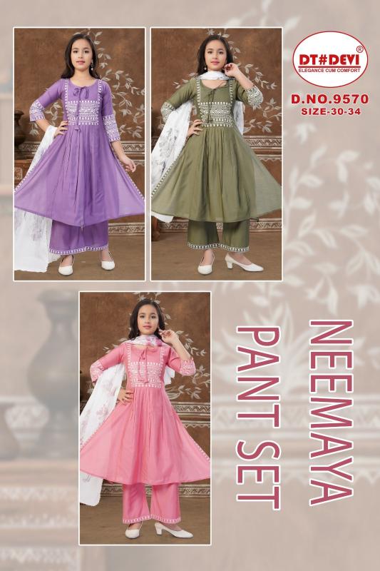 Dt Devi Neemaya 9570 Catalog clothes wholesale kids wear ludhiana