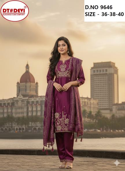 Dt Devi Roman Glass 9646 catalog clothes wholesale kids wear ludhiana