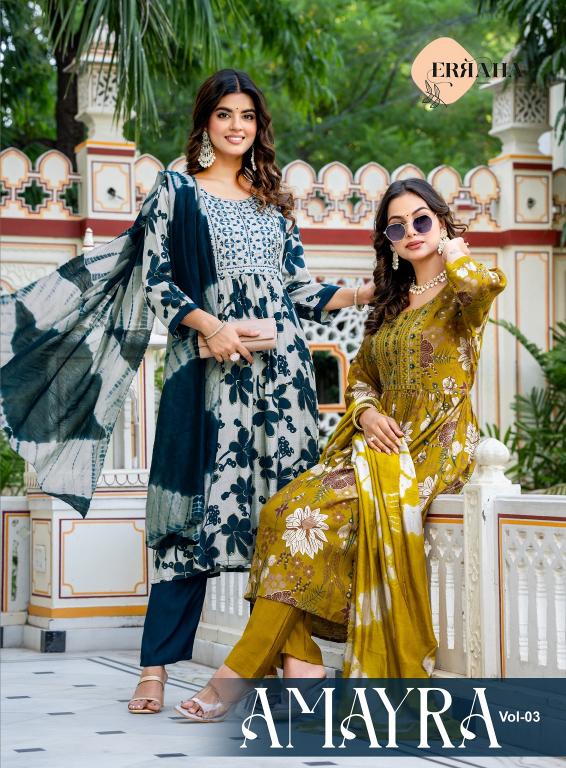 Erraha Amayra Vol-3 – Umbrella Style Kurti Pant With Dupatta - Wholesale Catalog