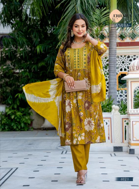 Erraha Amayra Vol-3 – Umbrella Style Kurti Pant With Dupatta - Wholesale Catalog