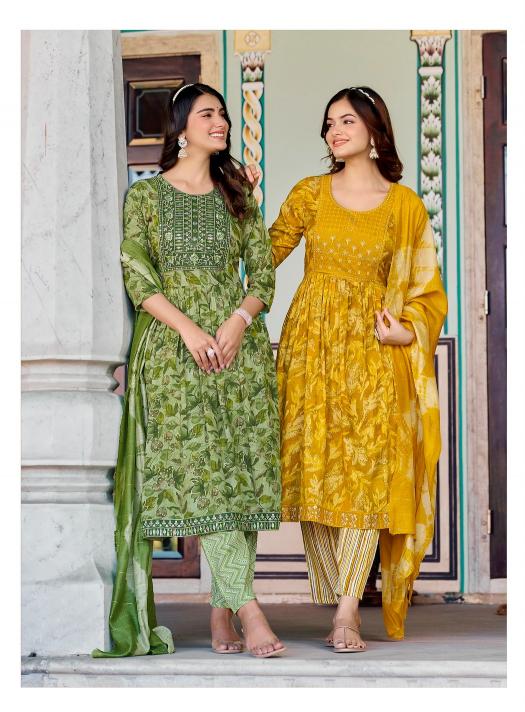 Erraha Kiara Vol-1 – Nyra Cut Kurti Pant With Dupatta - Wholesale Catalog
