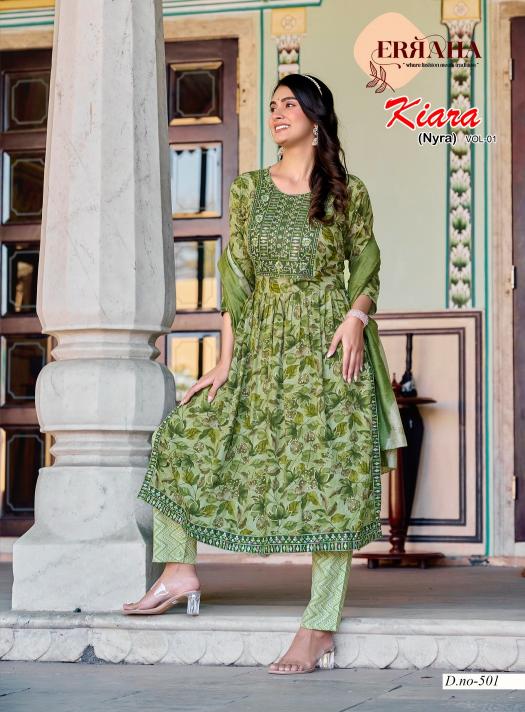 Erraha Kiara Vol-1 – Nyra Cut Kurti Pant With Dupatta - Wholesale Catalog