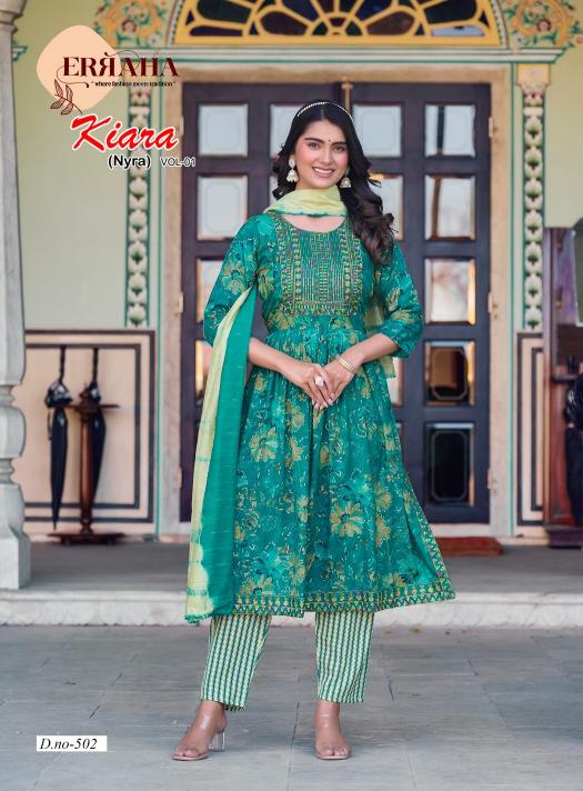 Erraha Kiara Vol-1 – Nyra Cut Kurti Pant With Dupatta - Wholesale Catalog